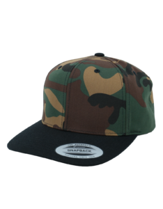 Premium camo/black snapback